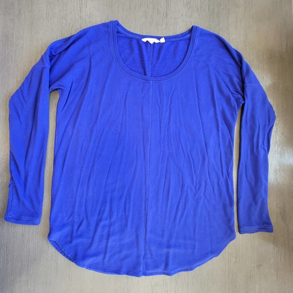 Athleta Studio Scoop Neck‎ Sweatshirt Blue/Indigo Size Medium - Picture 1 of 7